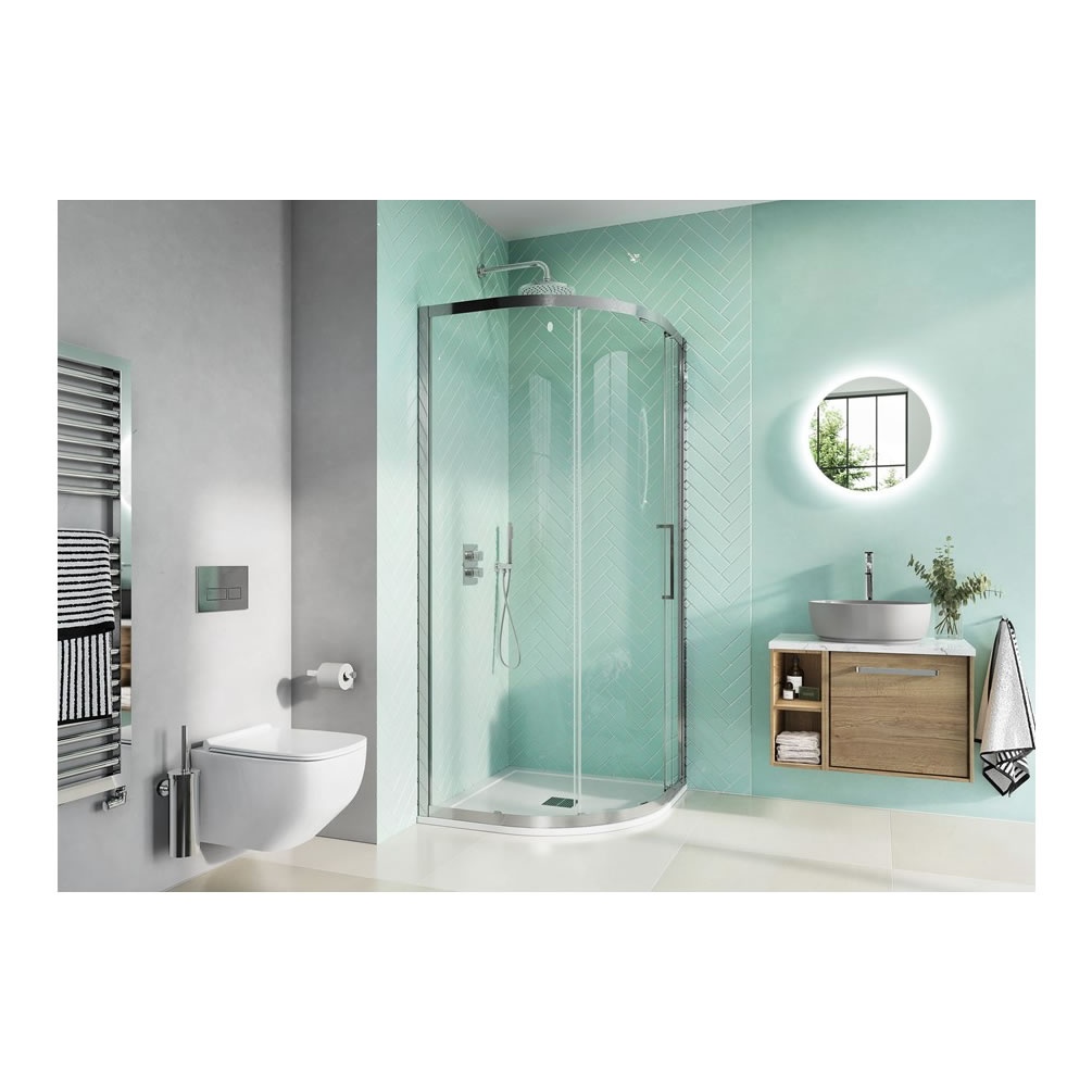 Lifestyle image of Crosswater Infinity 8 900mm Quadrant Shower Enclosure